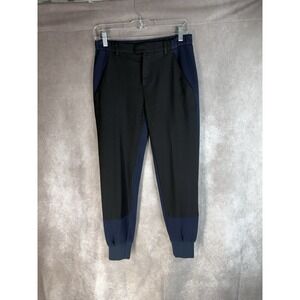 Maison Martin Margiela MM6 Color Block Jogger Pants In Black Blue Size XS